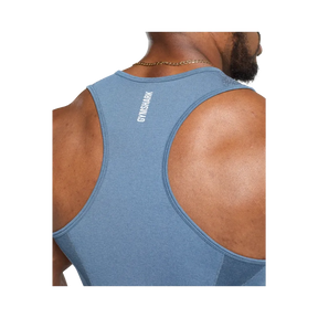 Gymshark Shadow Seamless Stringer Slim Fit Faded Blue