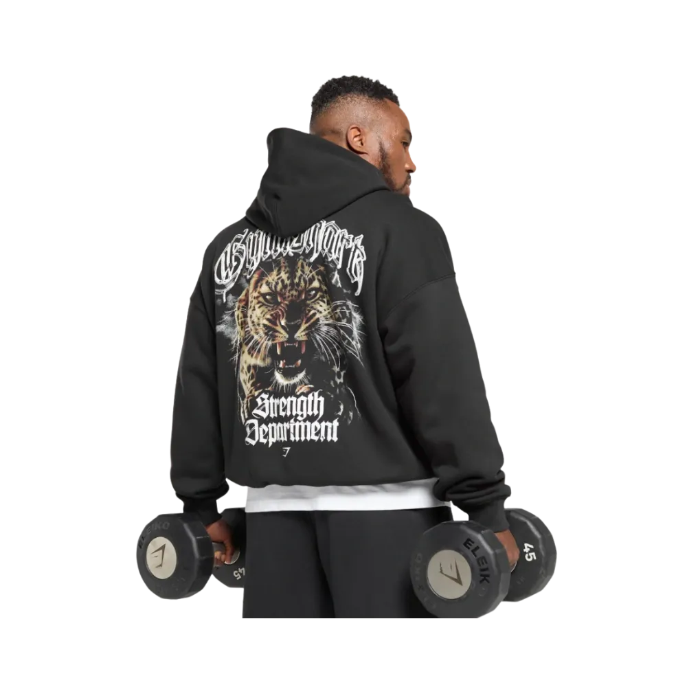 Gymshark Strength Department Animal Oversized Hoodie Black