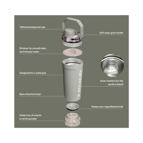 Stanley The Activate Shaker Bottle Sage Grey