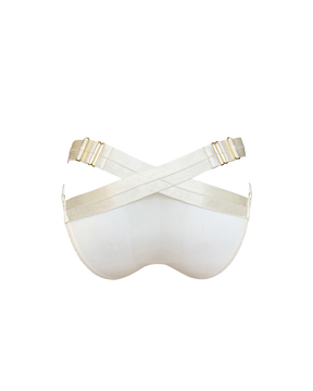Bordelle Signature Panelled Suspender Brief in Ivory