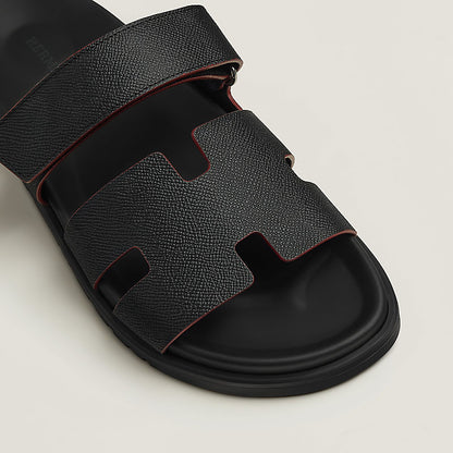 Chypre sandal in Noir / Rouge H