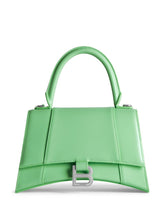 Green Hourglass Small Leather Handbag