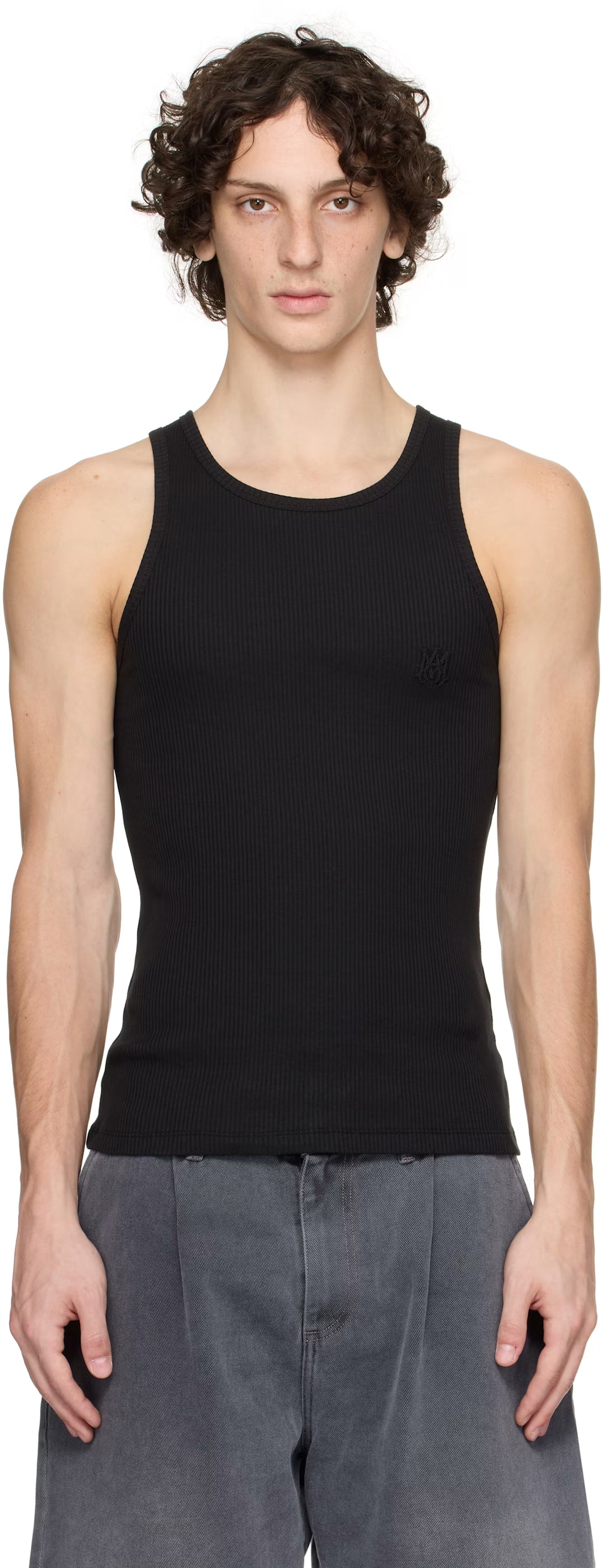 Black MA Tonal Tank Top