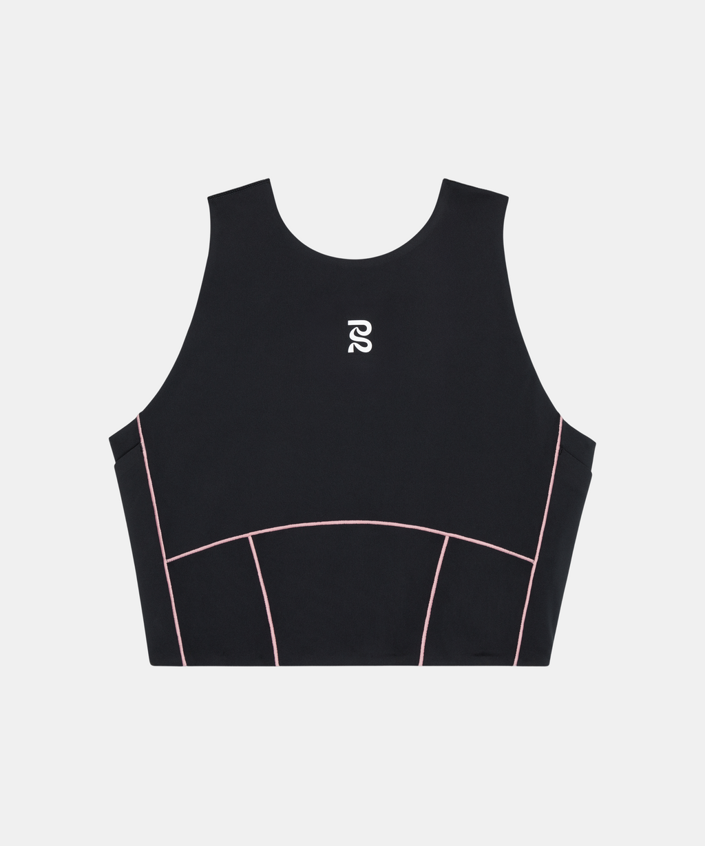 Stamina™ Pop Stitch Volta™ Crop - Black / Mauve