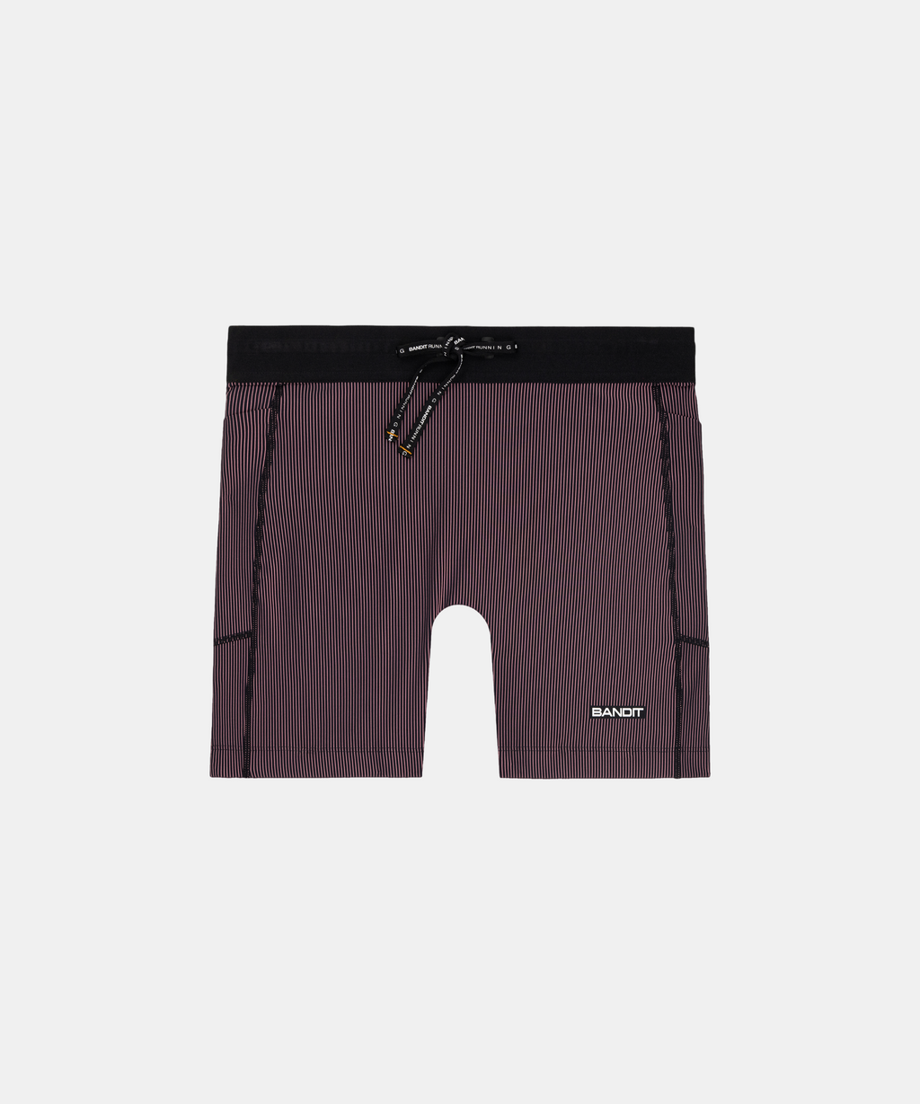 Striped Cadence™ 5" Compression - Black / Mauve