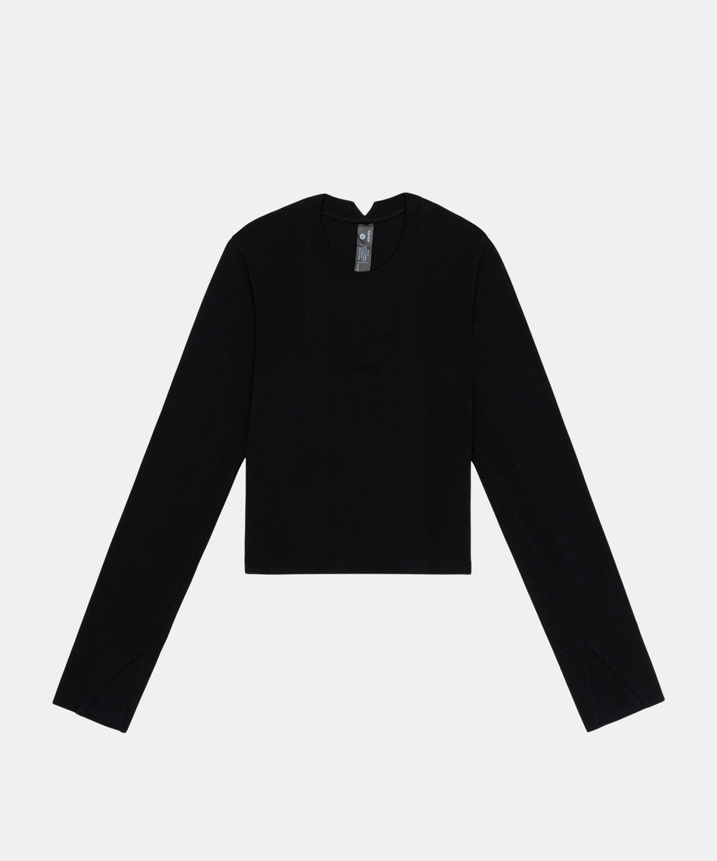 Women's Mercury Seamless™ Long Sleeve Crop - Black