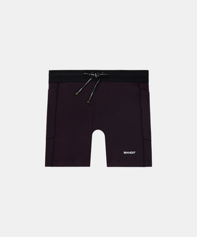 Striped Cadence™ 5" Compression - Black / Fig