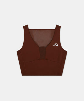 Stamina™ Vela Race Crop - Coffee Bean