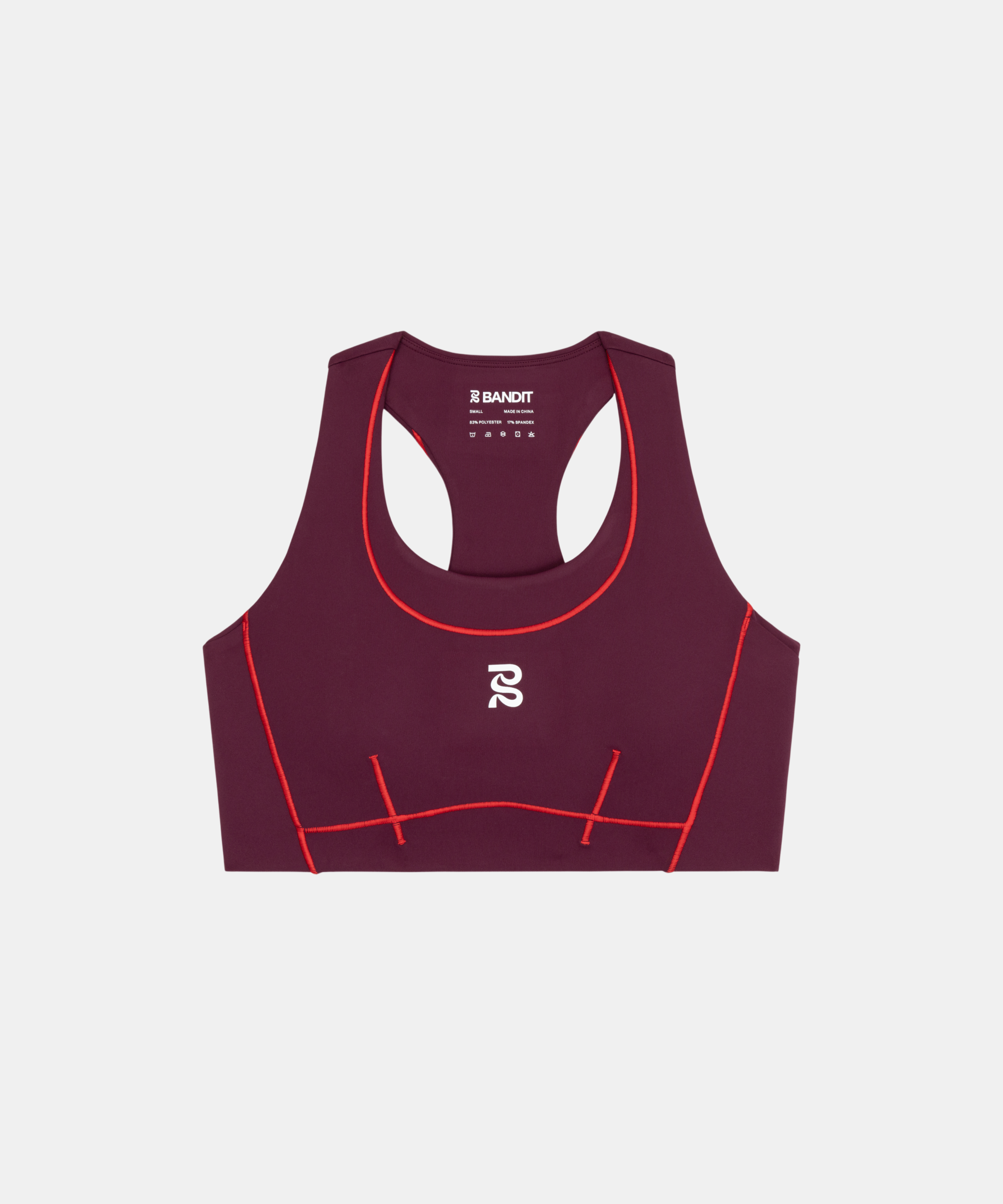 Stamina™ Pop Stitch™ Arco Bra - Fig / Intense Red