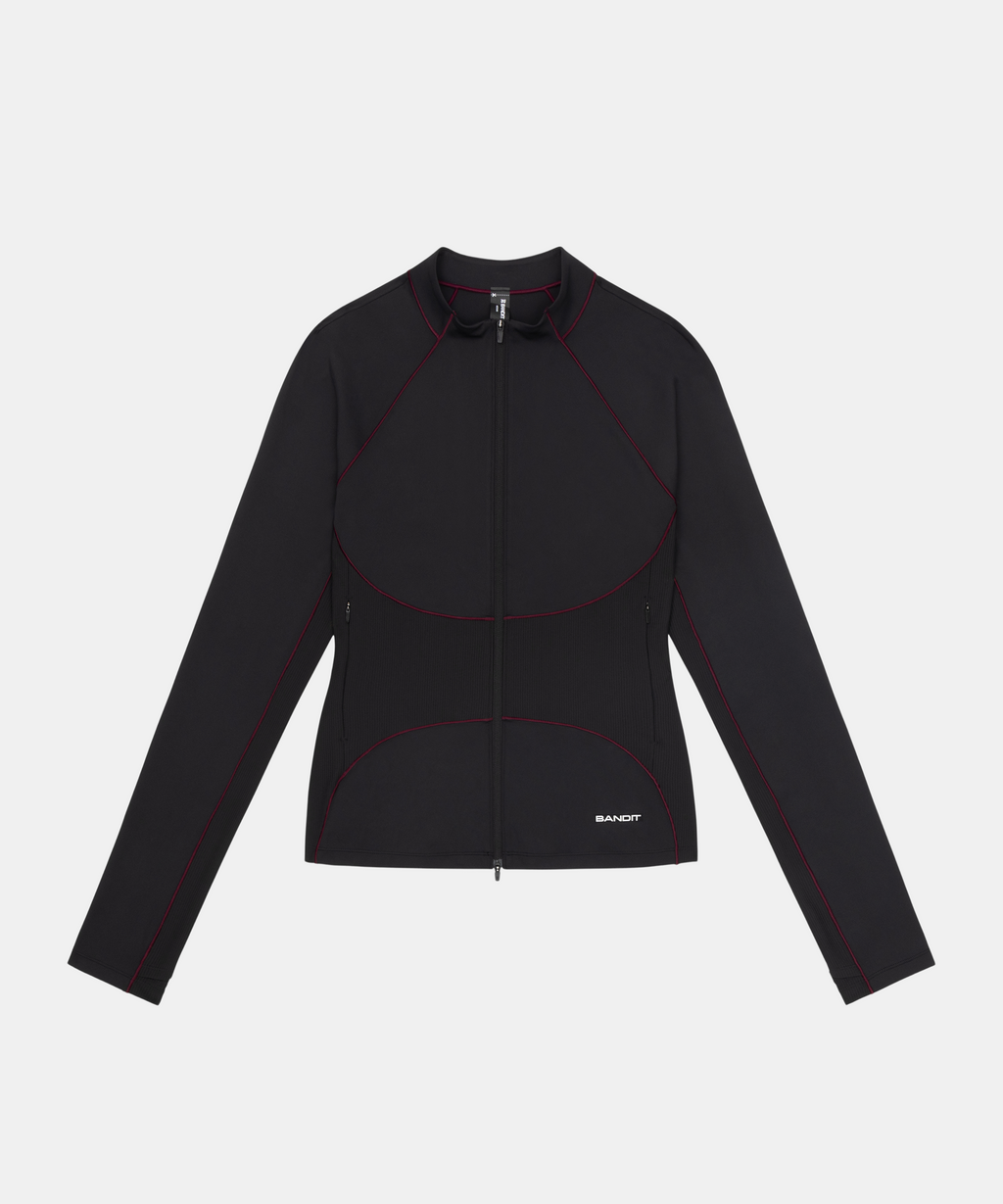 Stamina™ Corset 2-Way Zip Jacket - Black / Fig