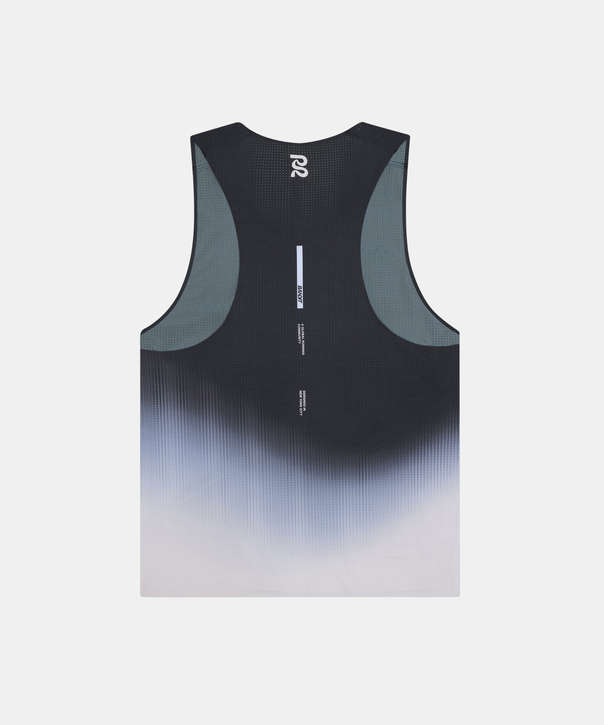 Vento™ Performance Singlet - Black with Chalk Gradient