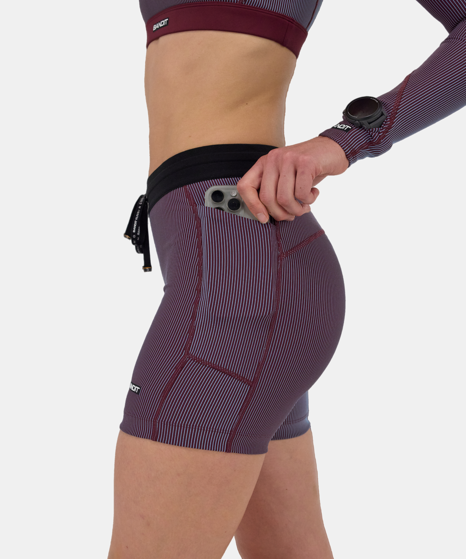 Striped Cadence™ 5" Compression - Fig / Vintage Blue