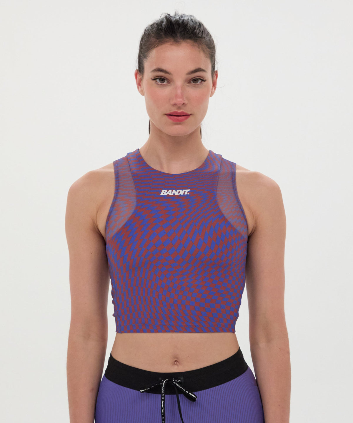 Stamina™ Lyra Race Crop - Deep Peri Blue with Rust