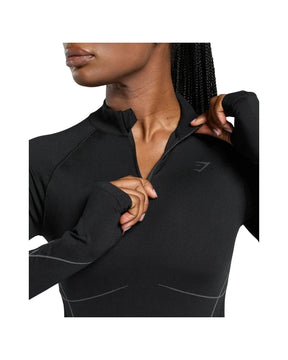 Gymshark Apex Seamless 1/4 Zip Pullover Graphite Grey