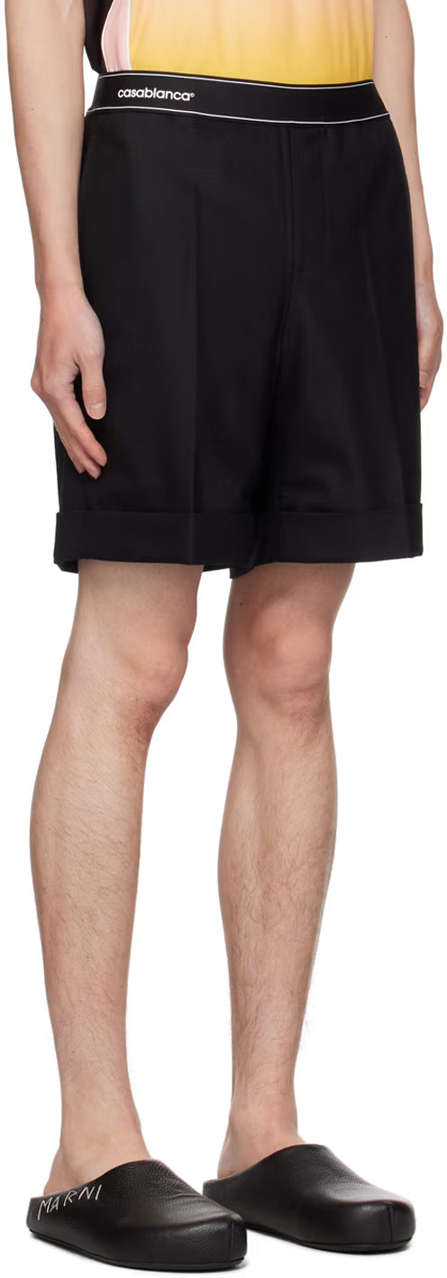 Black Sports Tailoring Shorts
