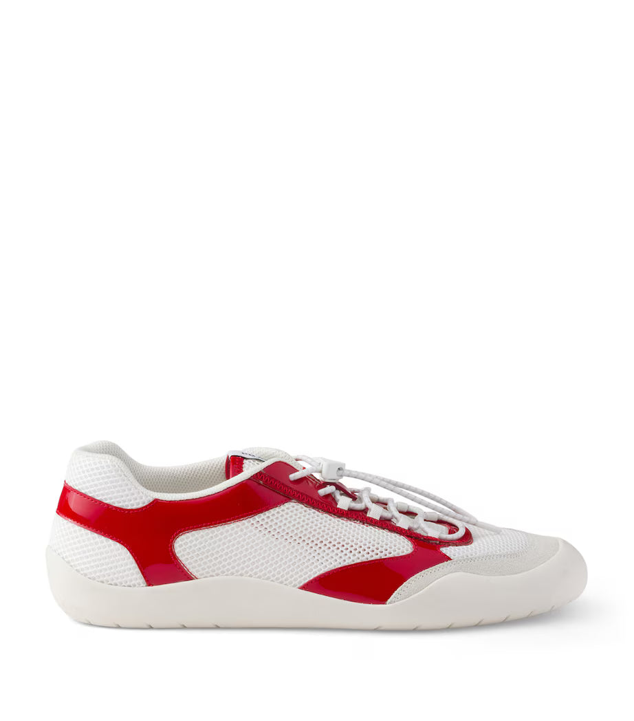 Patent Leather-Mesh Speedrock Sneakers