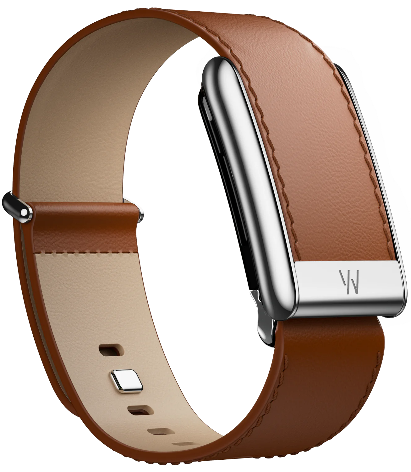 5.0 LeatherLuxe Straight Band | Chestnut/Cream with Titanium