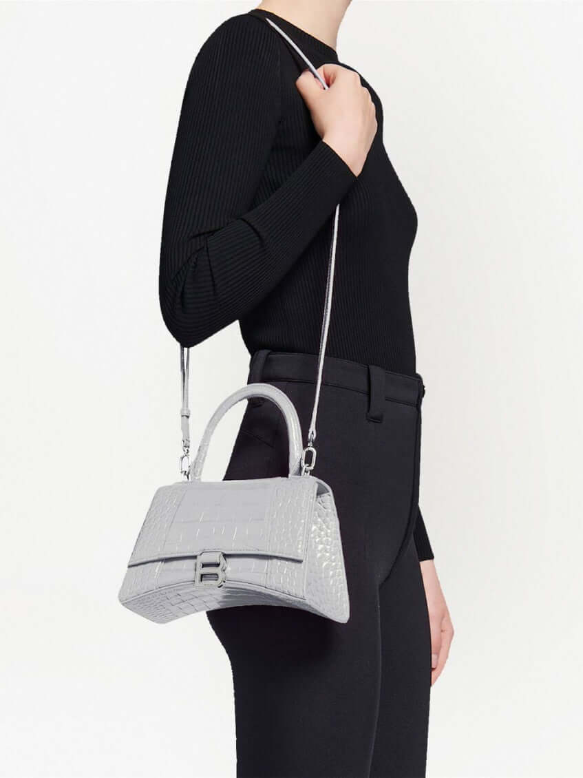 Balenciaga Grey Hourglass Small Satchel Bag - Size: One Size Bags | Shop From The Mirage