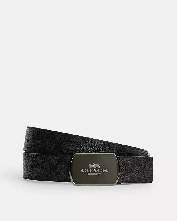 Plaque Buckle Cut To Size Reversible Belt, 38 Mm