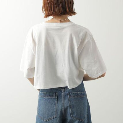 CELINE T-shirt Short Sleeve Cropped Length