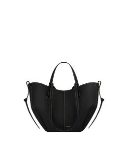 Cyme Mini Edition Textured Black with Ecru Stitching