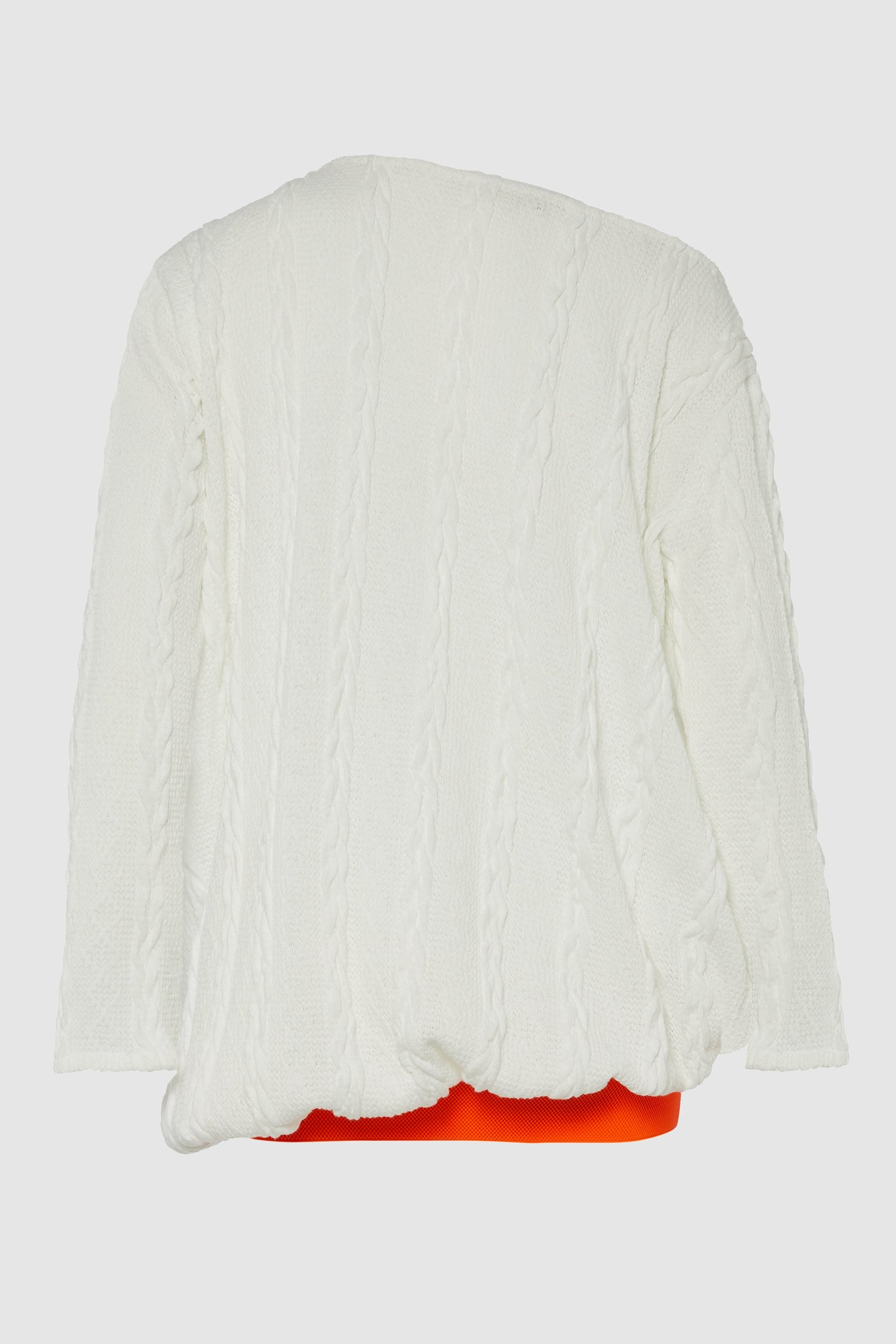 OSLO OFF SHOULDER SWEATER w/ SLEEVE PRINT