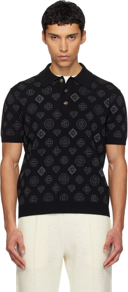 Black City Jacquard Polo