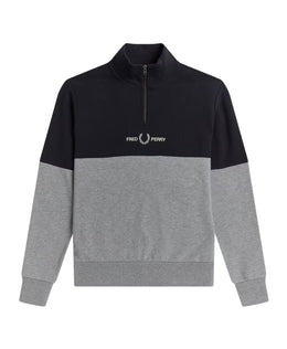Fred Perry Color Block Half Zip Sweatshirt