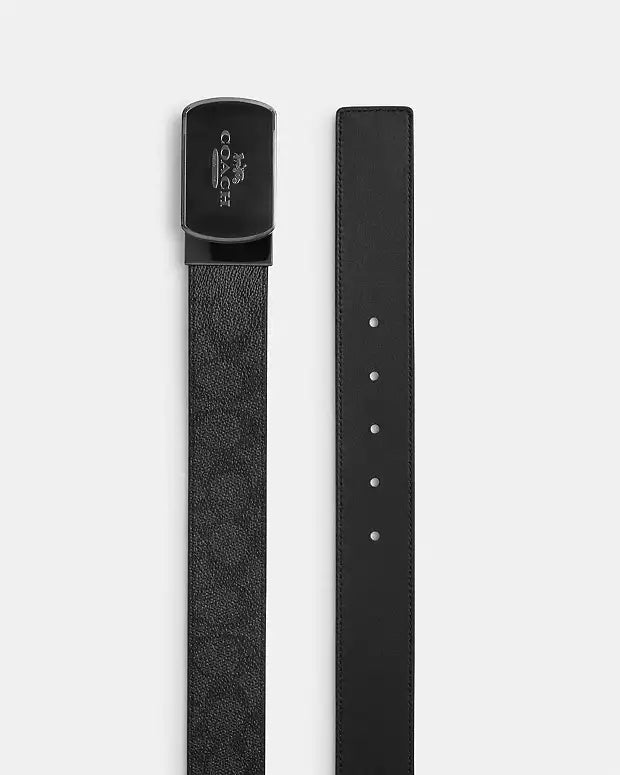 Plaque Buckle Cut To Size Reversible Belt, 38 Mm