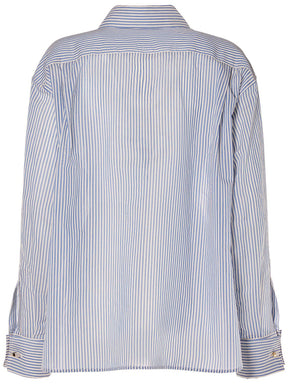 Max Mara Vertigo striped cotton & silk shirt