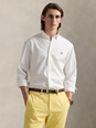 Polo ralph lauren 'Custom Fit' White Shirt with Pony Embroidery on the Front in Cotton Man