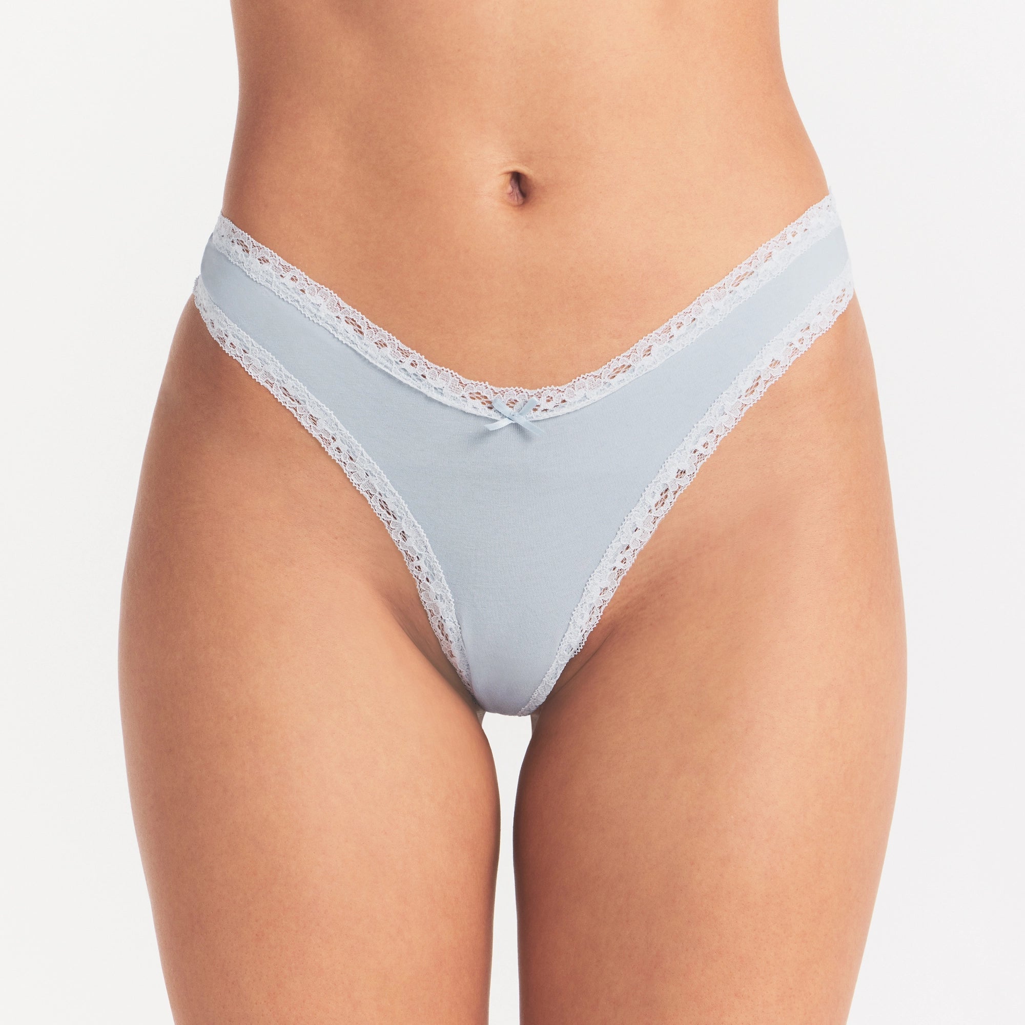 Lightweight Cotton Lace Thong