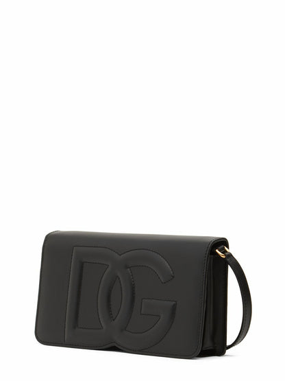 DG-logo leather phone bag