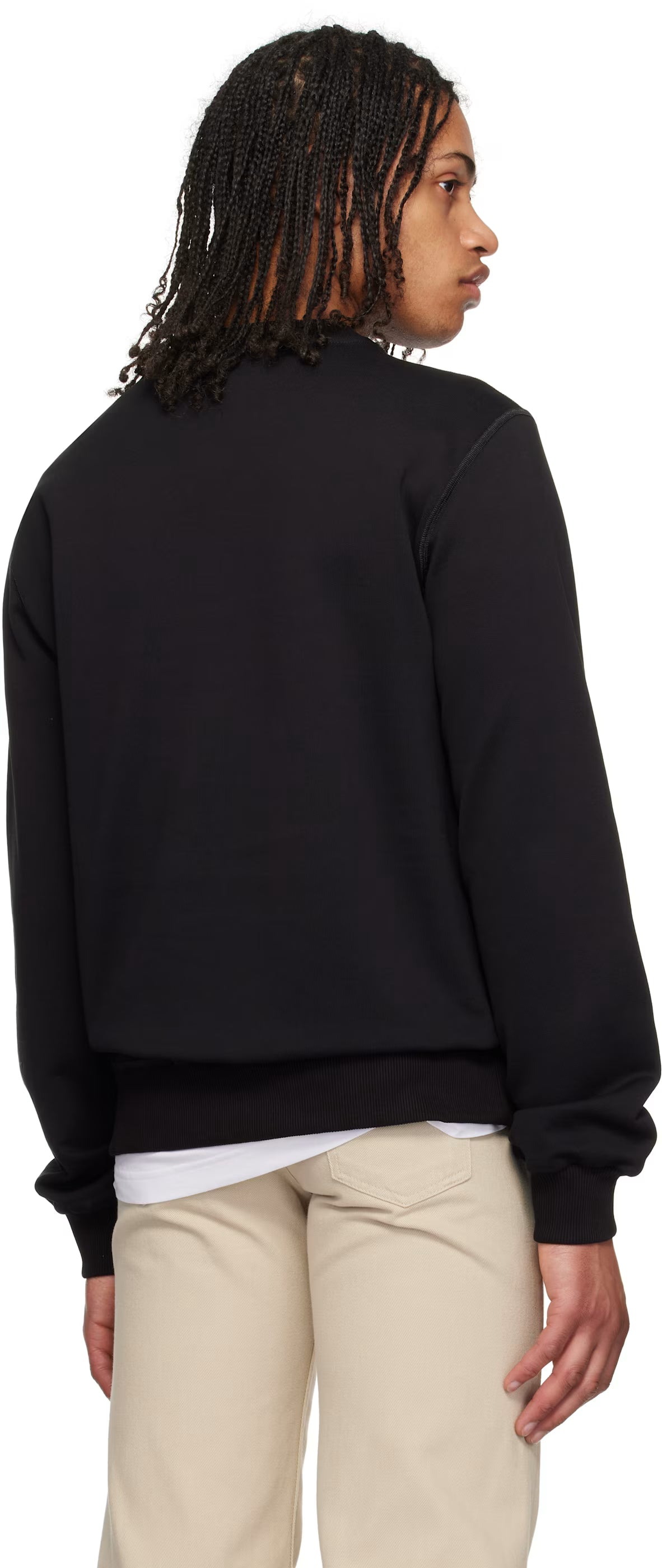 Dolce&Gabbana Black Branded Tag Jersey Sweatshirt