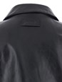 Givenchy Black Jacket with Logo Patch on the Back in Leather Man