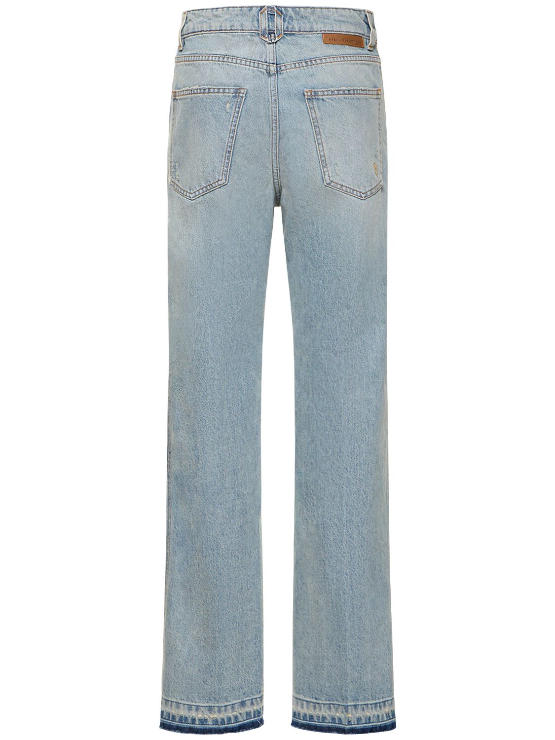 Stella McCartney Stella McCartney Two tone cotton denim wide leg jeans - Size: 26 Jeans | Shop From The Mirage