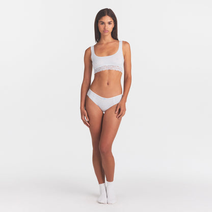 Lightweight Cotton Lace Scoop Bralette