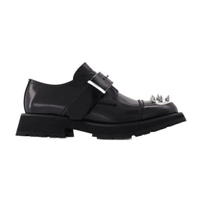 Alexander McQueen Men's Smooth Calfskin Loafers – Black/Silver