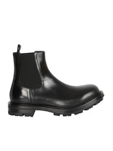 Men’s Black Leather Ankle Boots – Made in Italy, Classic Chelsea Style
