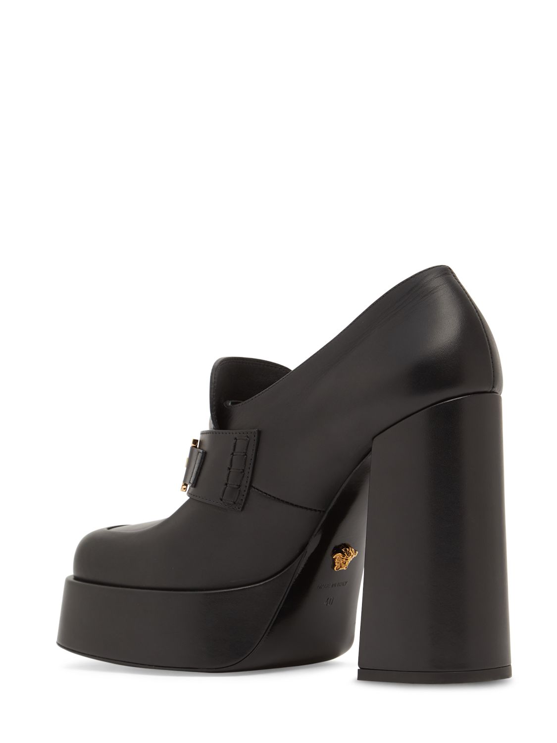 Versace Versace 120mm Leather loafers - Size: UK 4 Heels | Shop From The Mirage