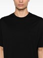 Givenchy Black Crewneck T-Shirt with Embossed Logo on Front in Cotton Man