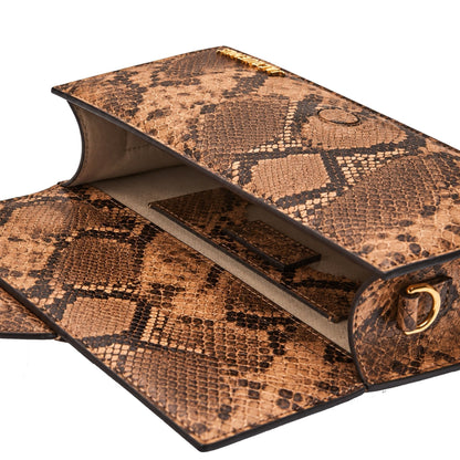 LE GRAND BAMBINO BROWN PYTHON SKIN