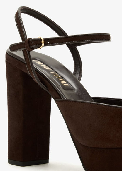 Suede platform sandals