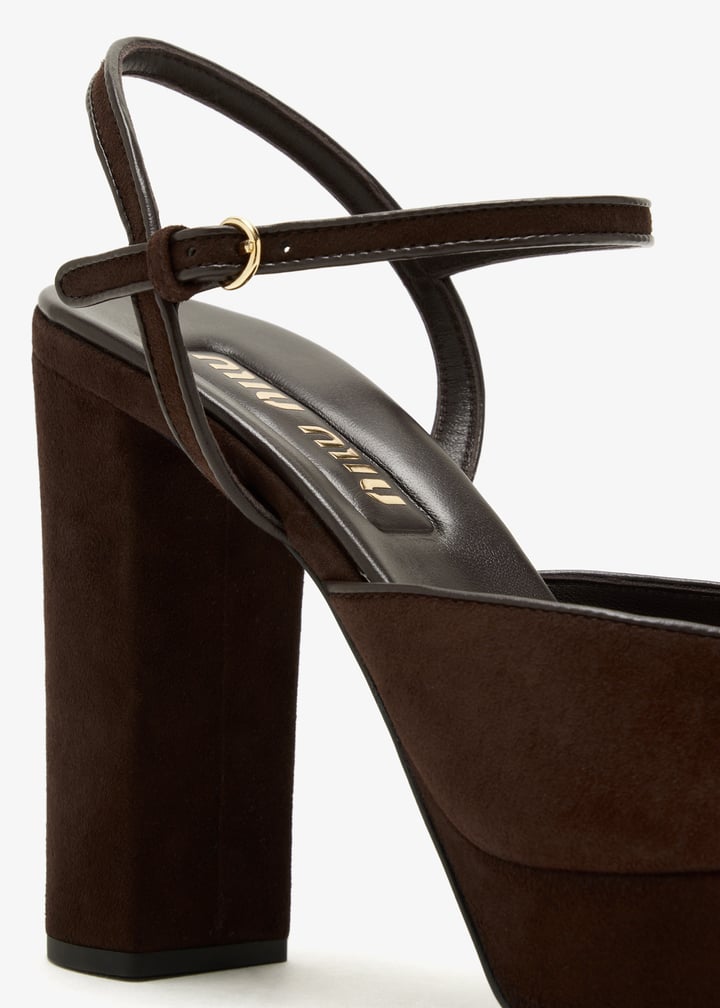 Suede platform sandals