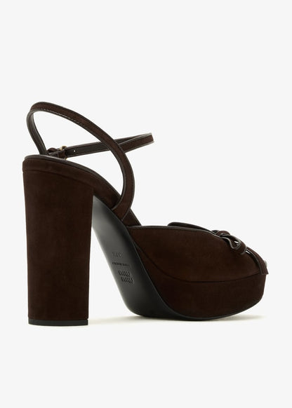 Suede platform sandals