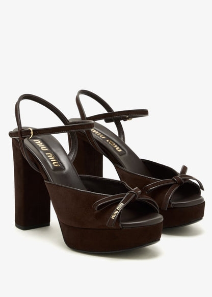 Suede platform sandals