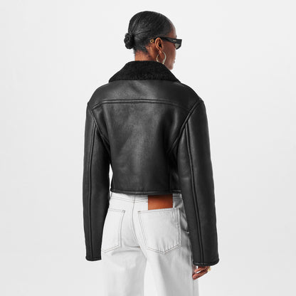 Marino Blouson Long Sleeve Lamb Leather Jacket
