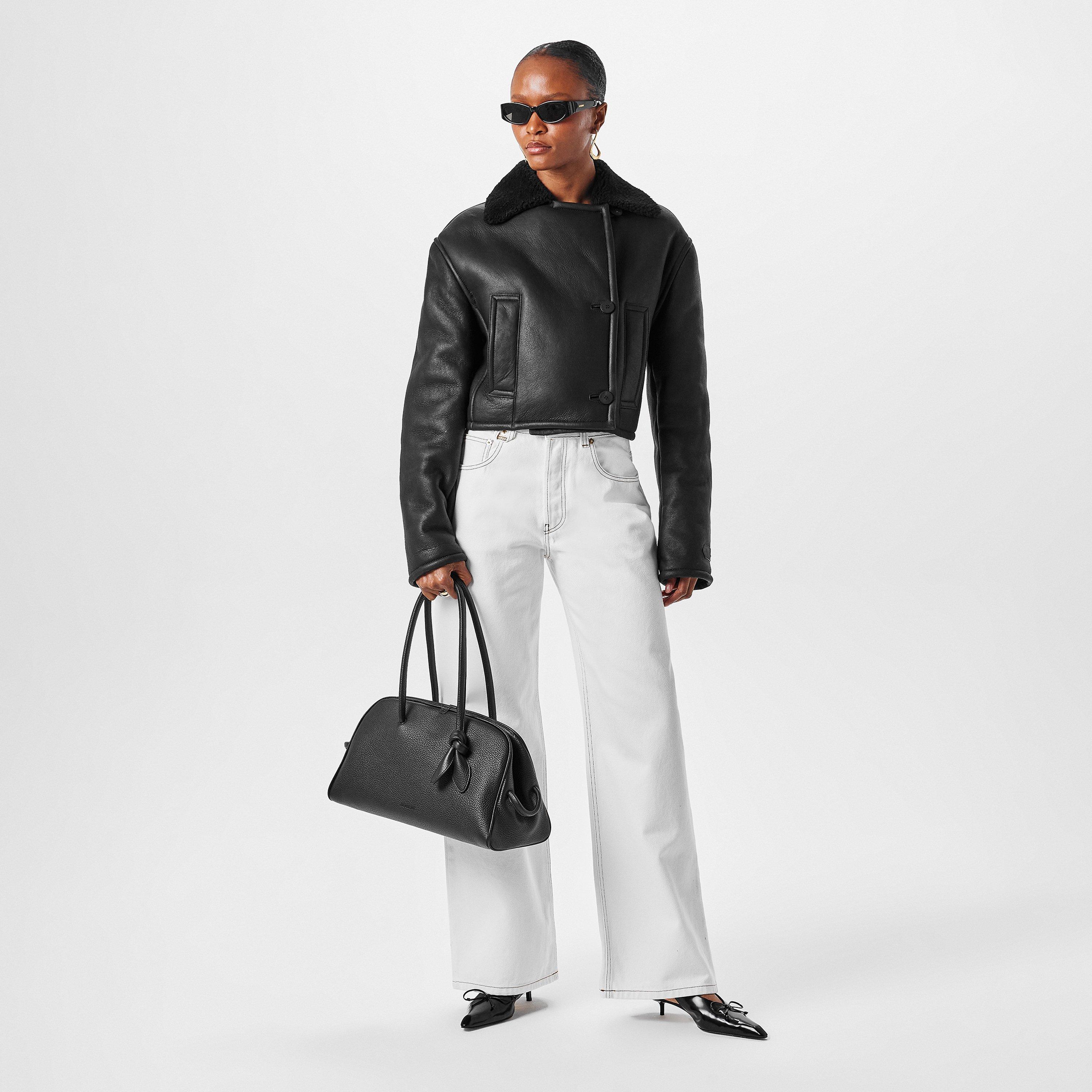 Marino Blouson Long Sleeve Lamb Leather Jacket