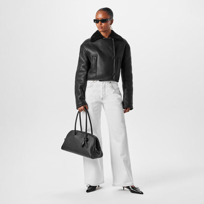 Marino Blouson Long Sleeve Lamb Leather Jacket