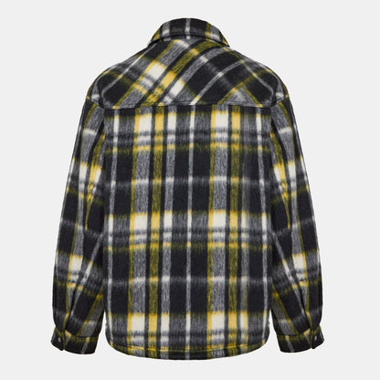 Check Button-Through Structured Overshirt